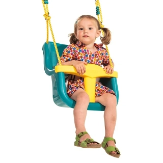 HOUPAČKA Monkey´s Home plastová Baby Luxe TYRKYSOVÁ .