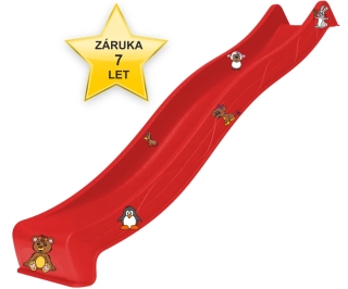 SKLUZAVKA Monkey´s Home Eko-Line s přípojkou na vodu červená 2,90 m 7 let záruka + dárek SKLUZAVKA Monkey´s Home Eko-Line s přípojkou na vodu červená 2,90 m 7 let záruka + dárek