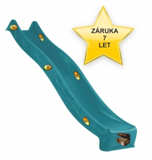 SKLUZAVKA Monkey´s Home Eko-line s přípojkou na vodu tyrkysová 2,90m 7 let záruka + dárek SKLUZAVKA Monkey´s Home Eko-line s přípojkou na vodu tyrkysová 2,90m 7 let záruka + dárek
